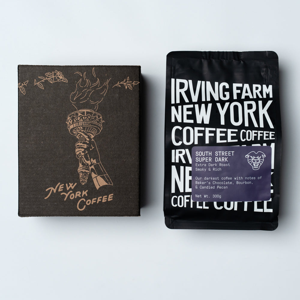 South Street Super Dark, 12oz coffee bag, Irving Farm Coffee New York