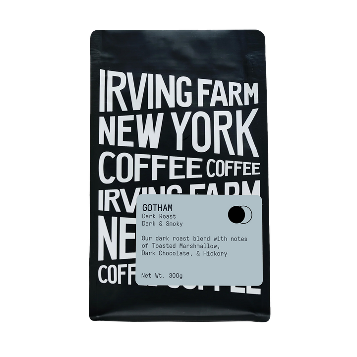 Gotham Dark Roast, 12oz coffee bag, Irving Farm Coffee New York