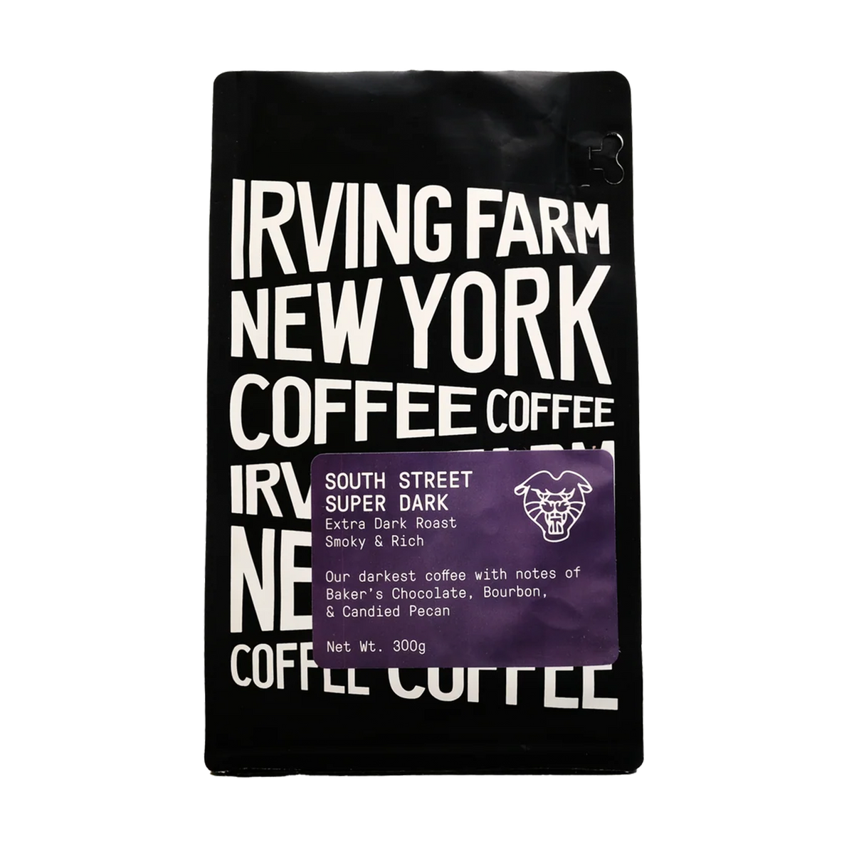 South Street Super Dark, 12oz coffee bag, Irving Farm Coffee New York