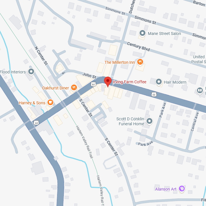 Map to Irving Farm Coffee cafe